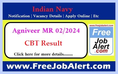 Indian Navy Agniveer MR Result 2024 – CBT Result Released