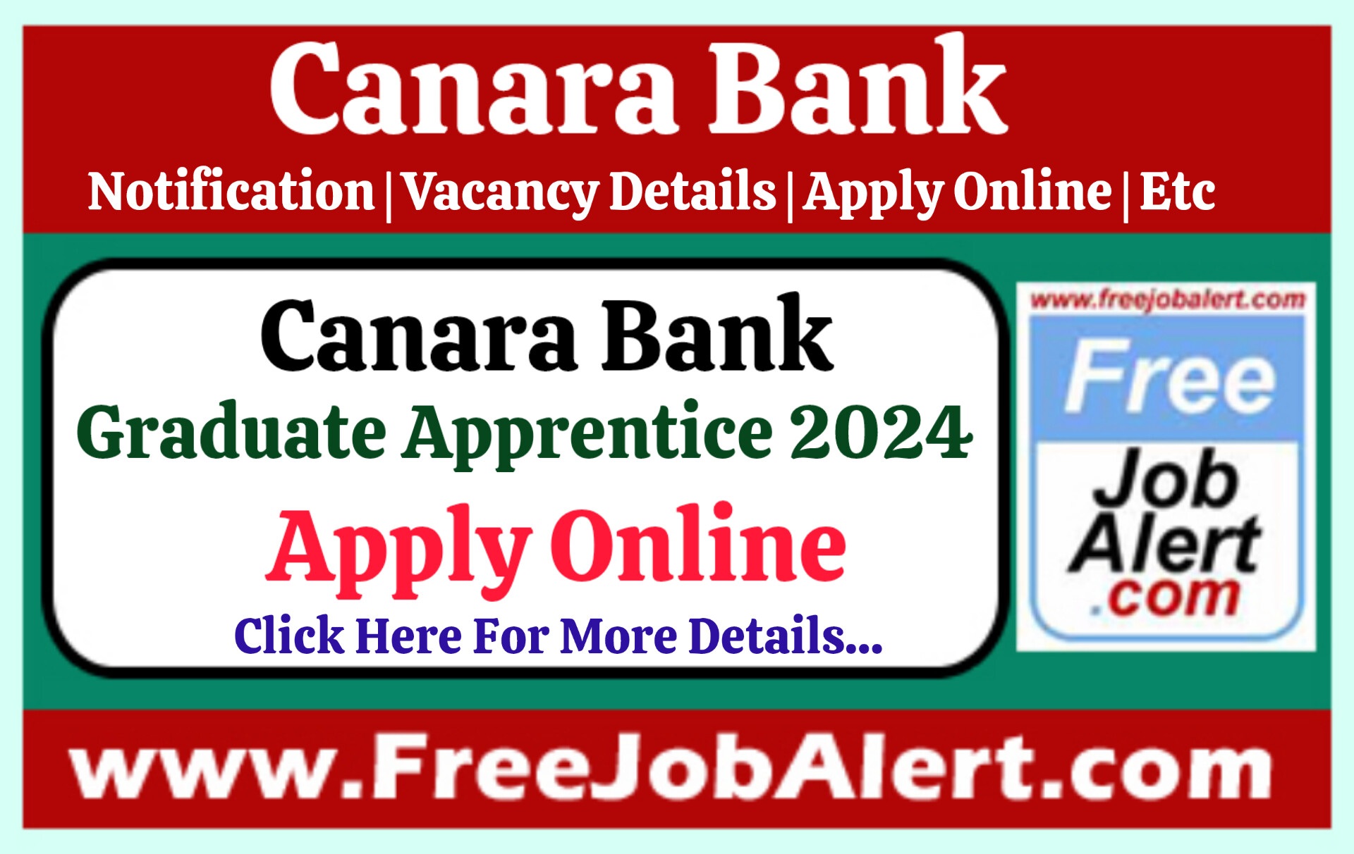 Canara Bank Graduate Apprentice Recruitment  – Apply Online for 3000 Posts