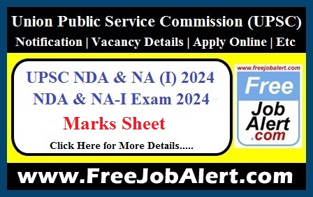 UPSC NDA & NA (I) Marks 2024 – Marks Sheet Released