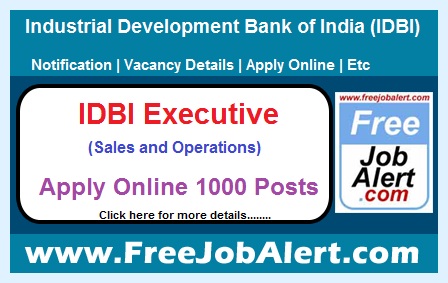 IDBI Bank Executive Recruitment 2024 – Apply Online for 1000 Posts