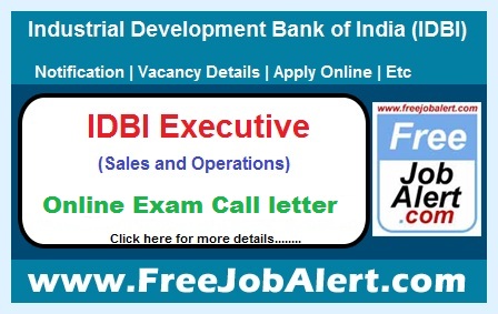 IDBI Bank Executive Admit Card 2024 – Online Exam Call letter Download