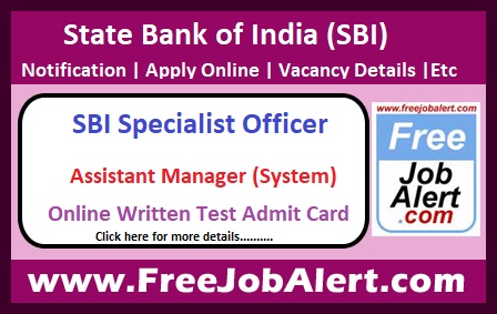 SBI Specialist Cadre Officer Admit Card 2024 – Online Written Test Call Letter Download