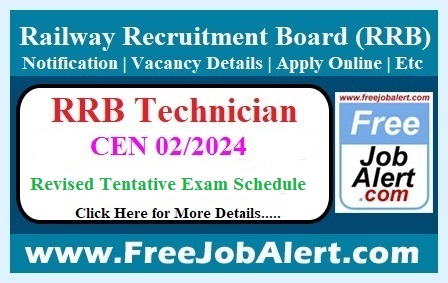 RRB Technician Exam Date 2024 – Revised Tentative Exam Schedule Announced