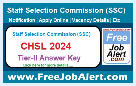 SSC CHSL (10+2) Answer Key 2024 – Tier-II Tentative Answer Key & Response Sheet Released