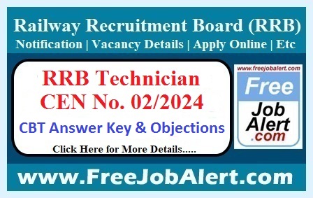 RRB Technician Answer Key 2024 – CBT Answer Key Released