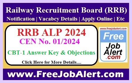 RRB ALP Answer Key 2024 – CBT-1 Answer Key & Objections Released